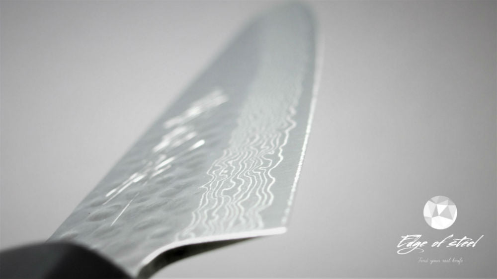 Yoshihiro, VG-10, Hammered, Damascus, layered steel, petty knife, 135mm, kitchen knives brisbane, kitchen knives australia