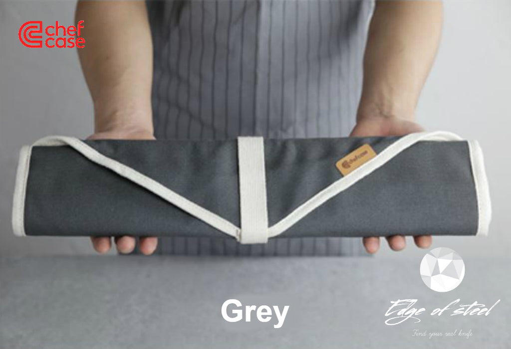 chefcase, kniferoll, knifebag, edgeofsteel, canvas, Grey