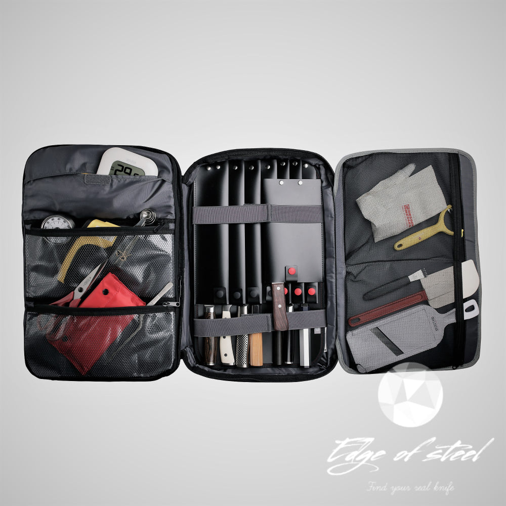 chefcase, chef backpack, backpack, knife bag, knife roll, edgeofsteel, kitchen knives for chefs, Australia, Brisbane