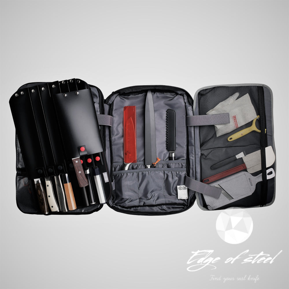 chefcase, chef backpack, backpack, knife bag, knife roll, edgeofsteel, kitchen knives for chefs, Australia, Brisbane