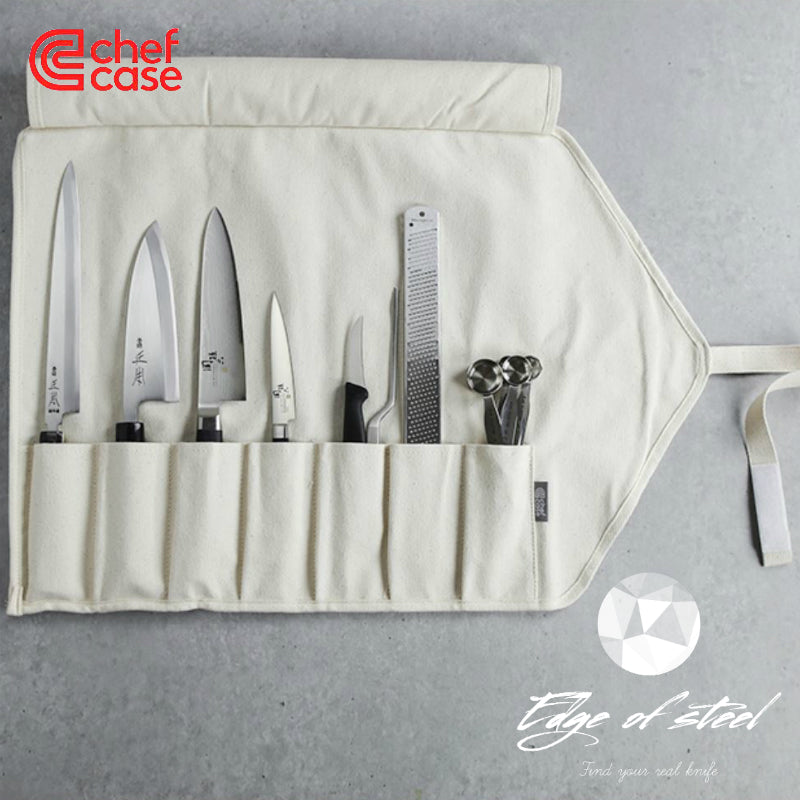 chefcase, kniferoll, knifebag, edgeofsteel, canvas