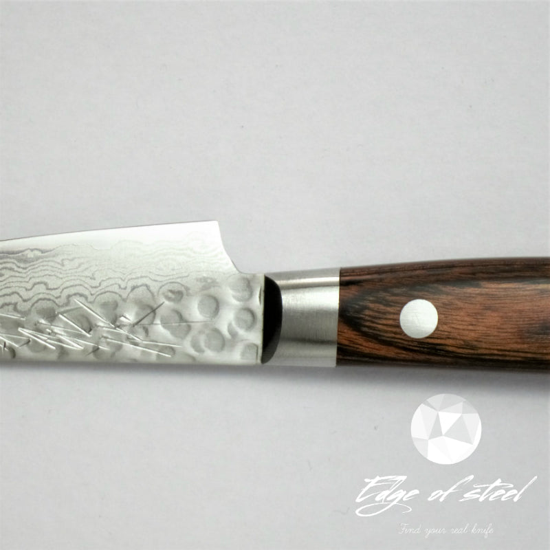 Yoshihiro, VG-10, Hammered, Damascus, layered steel, paring knife, 80mm, kitchen knives brisbane, kitchen knives australia