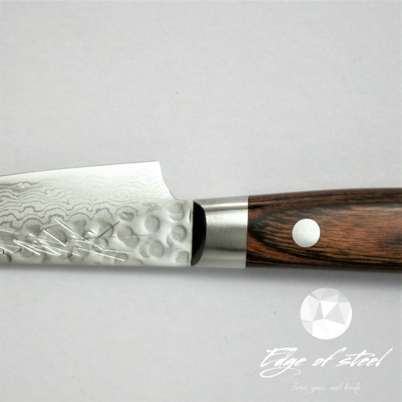 Yoshihiro, VG-10, Hammered, Damascus, layered steel, petty knife, 135mm, kitchen knives brisbane, kitchen knives australia