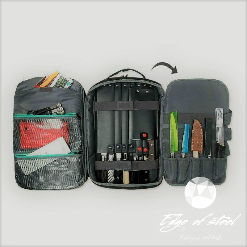 chefcase, chef backpack, backpack, knife bag, knife roll, edgeofsteel, kitchen knives for chefs, Australia, Brisbane